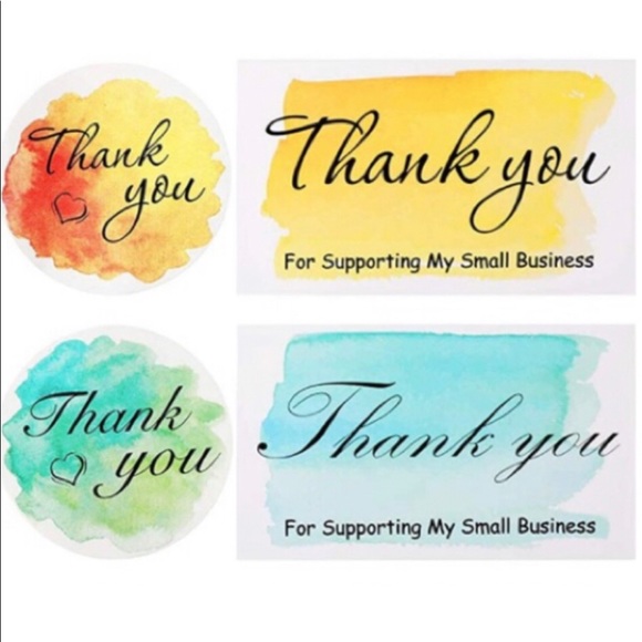 *LAST* NEW Poshmark Packages "Thank You" Gift Wrap Set  ~ 140 Pc Cards 4 Designs - Picture 4 of 8